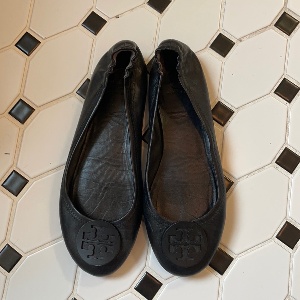 Tory Burch Black Flats